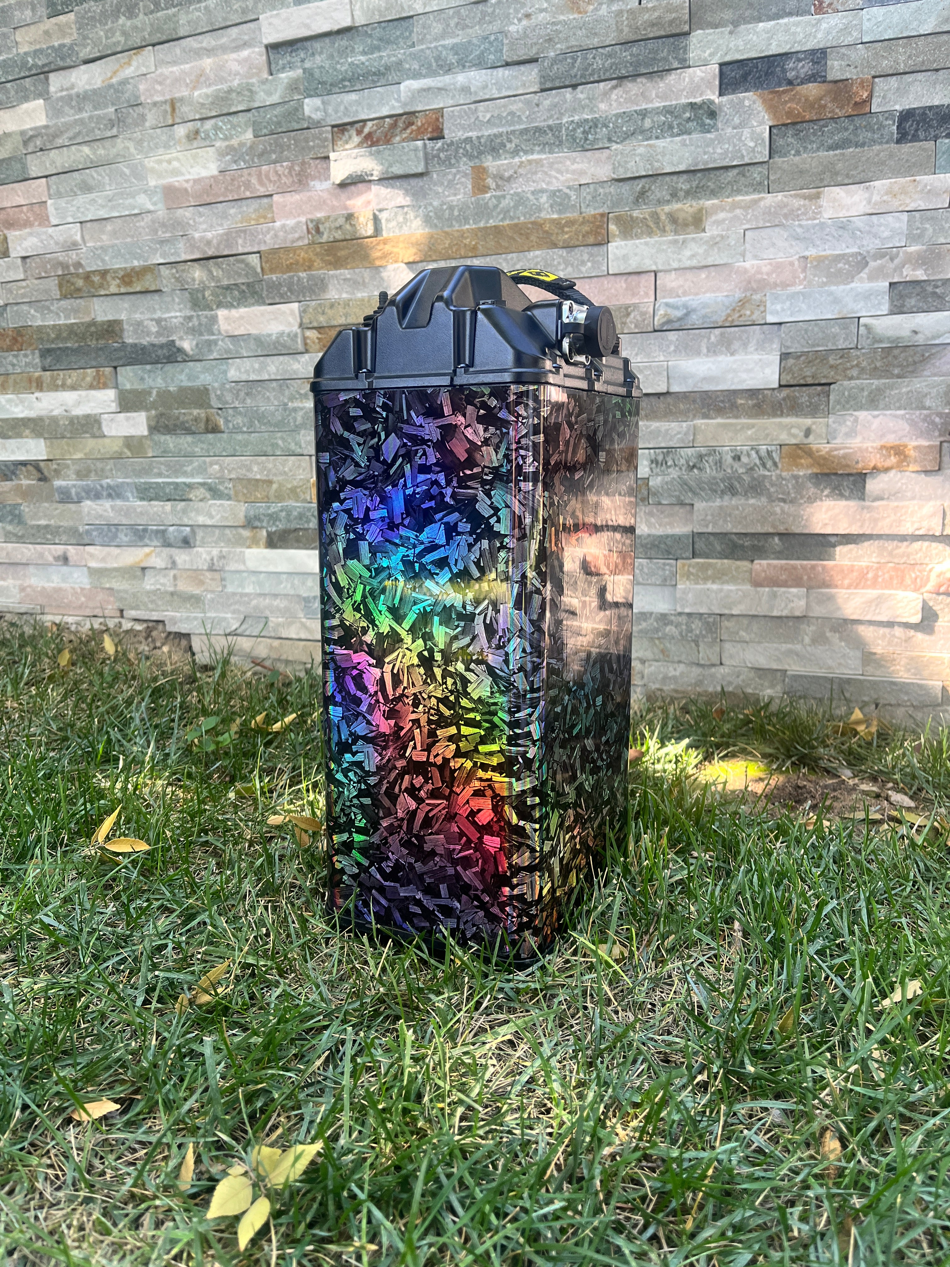Holographic Forged Carbon Fiber Battery Wrap *Limited Stock*